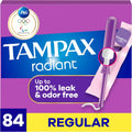 Tampax Radiant Tampons front view 84  value pack.