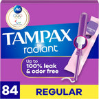 Tampax Radiant Tampons front view 84  value pack.