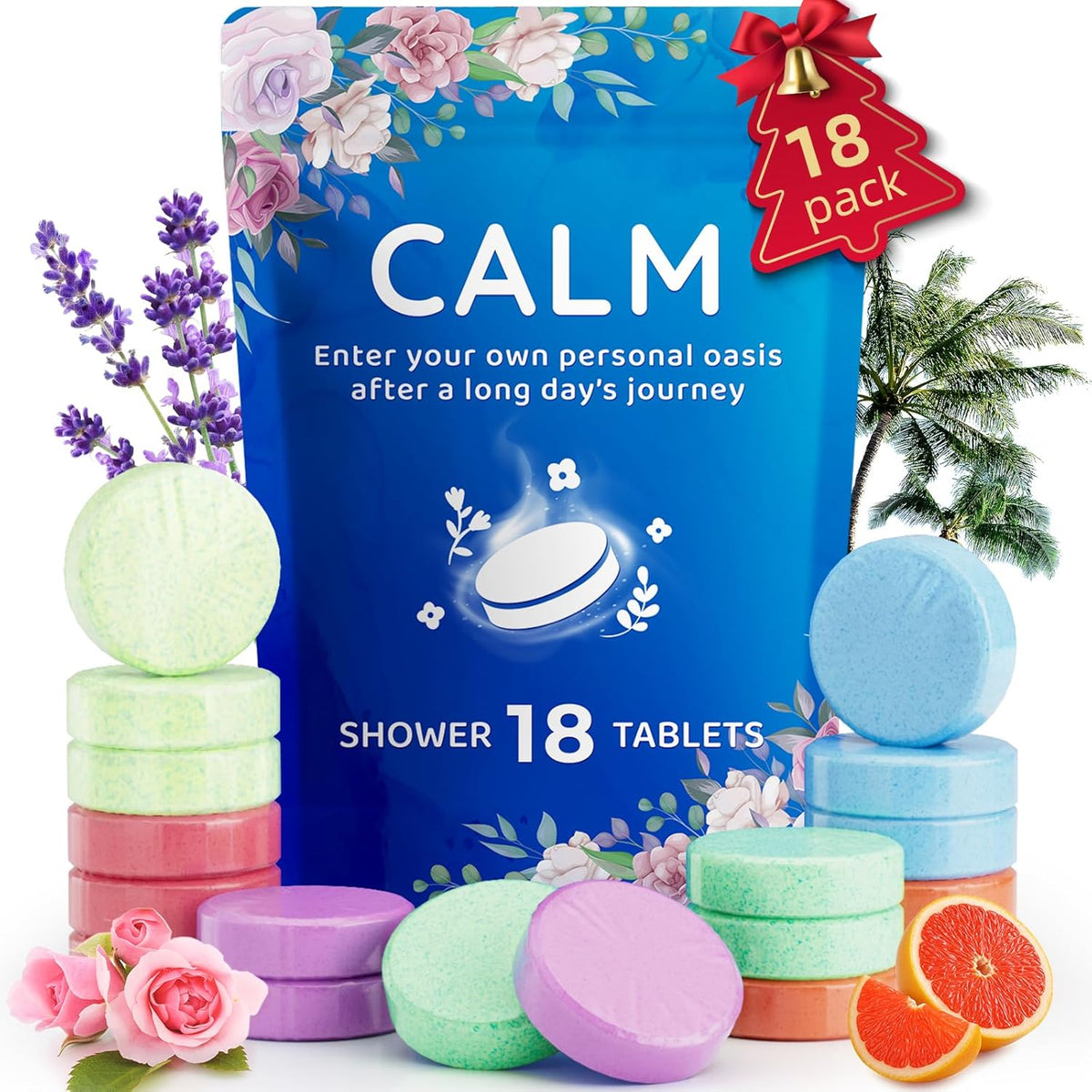 Fizzgarden aromatherapy shower steamers variety gift box front view