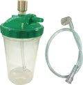Westmed 6 LPM Humidifier Bottle with adapter tubing front view for medical oxygen therapy