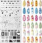 Whaline 6 Piece Preppy Nail Art Stamping Plate Set front view