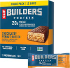 CLIF BUILDERS Protein Bars - Chocolate Peanut Butter Flavor - 20g Plant Based Protein - Gluten Free - Non-GMO - Low Glycemic - No Artificial Sweeteners - Value Pack, 2.4 oz. (12 Count) - Image 1