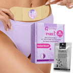 Femissy Herbal Period Heat Patches front packaging for heavy flow cramps.