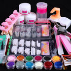 Sunbelee professional acrylic nail kit front view with powders