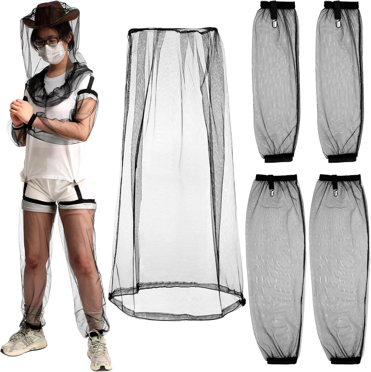 Yoojahow 5 piece anti mosquito netting suit front view