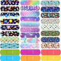 YBEAR 100 Pcs Kids Cartoon Bandages front view of colorful box.