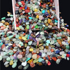 SeeuFun Gemstones and Crystals Set front view showcasing a colorful variety of over 800 pieces of tumbled stones.