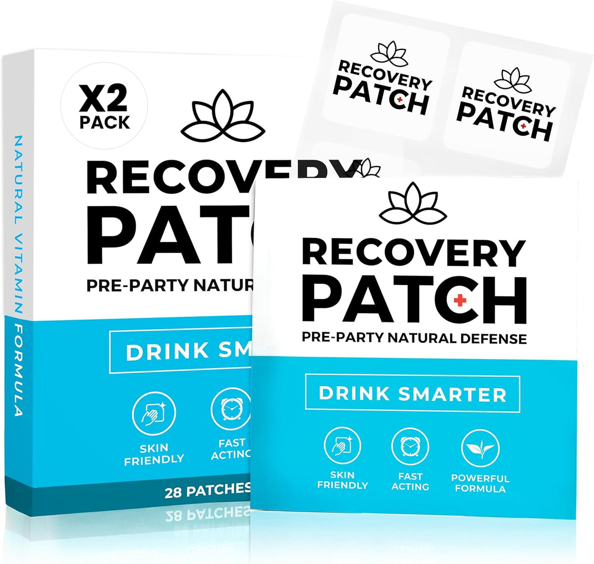 Party Treats Recovery Patches 56 pack front view authentic USA import
