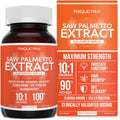 Triquetra Health Saw Palmetto Extract and Pumpkin Seed Oil 60 softgels front bottle view for prostate health.