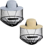Sucrain mosquito head net hat front view for outdoor protection