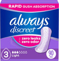 Always Discreet adult incontinence pads for women front packaging view
