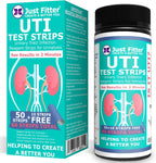 Just Fitter UTI Urine Test Strips front view bottle with 60 count home kit.