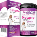 Nurse Hatty Diabetic and Ketogenic Urine Test Strips front view 150 count bottle for ketosis tracking.