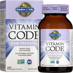 Garden of Life Vitamin Code Raw Prenatal 180 capsules front view