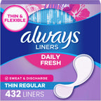 Always Daily Fresh Thin Panty Liners front view 432 count bulk pack