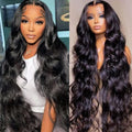 Lemoda 13x6 body wave lace front human hair wig front view showing pre plucked natural hairline