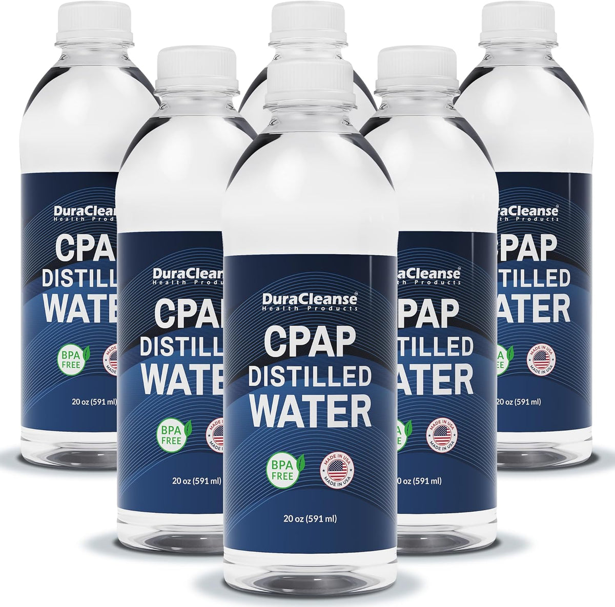 Dura Cleanse Distilled Water for CPAP Machines 6 Pack front view