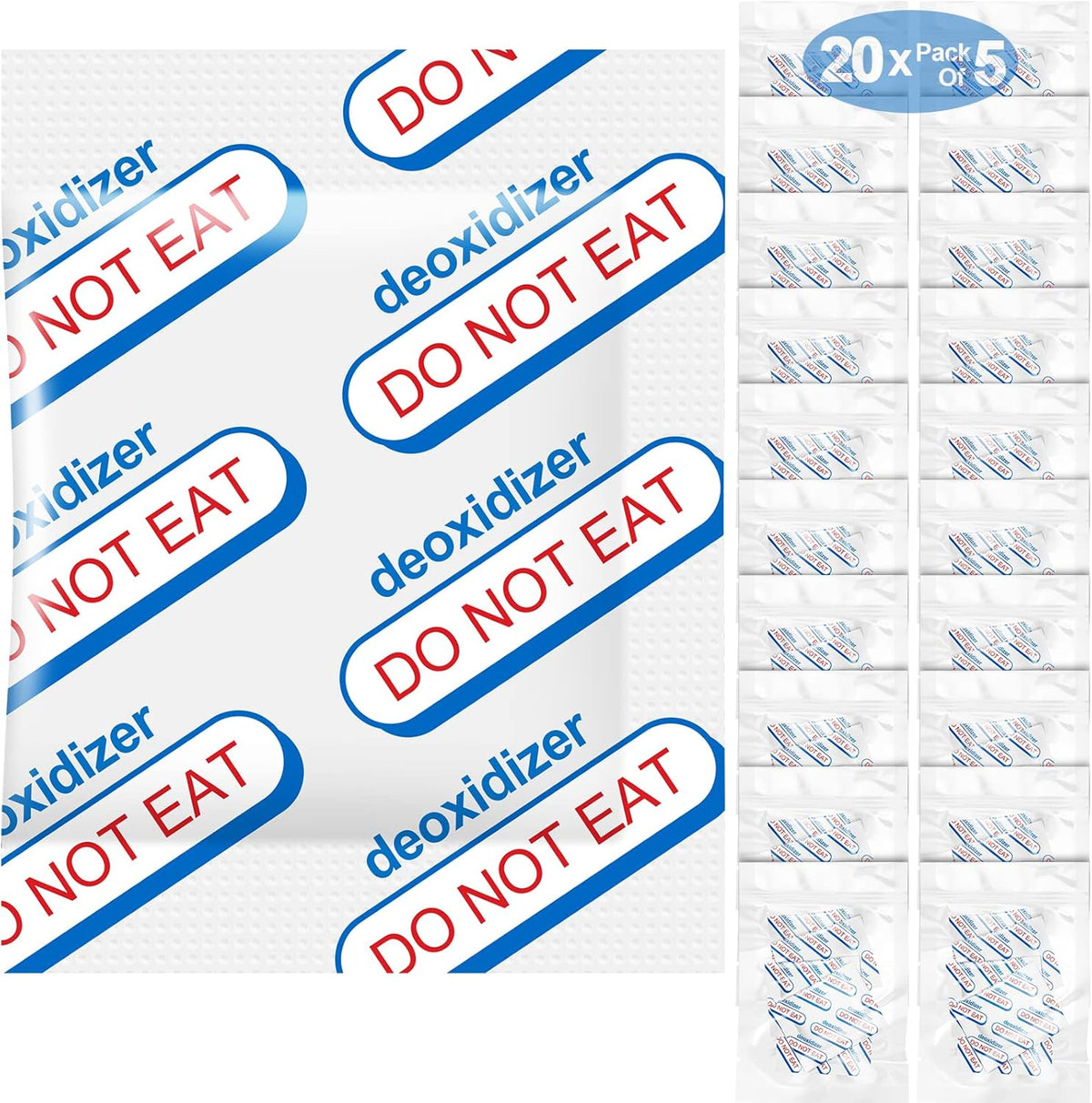 Nikuy 500cc Oxygen Absorbers front view for long term food storage.