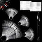 Allstarry 200 pieces nail swatch sticks set with rings