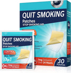 Vortexonix Step 3 Quit Smoking Patches 30 count box front view for nicotine replacement.