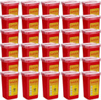Chumia sharps containers front view 30 piece set for needle disposal
