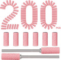 Bleswin 200pcs 180 grit sanding bands with mandrel bits set