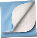 Brosive washable incontinence bed pads front view showing blue quilted texture.