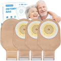 Heagimed Jenshhch one piece drainable colostomy bags front view showing the hydrocolloid wafer scale
