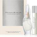 Donna Karan Cashmere Mist Luxury Eau de Toilette Set front view showing mini spray and purse spray boxes.
