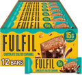 FULFIL Protein Snack Bars, Chocolate Salted Caramel Flavored, Gluten Free with 15g Protein, Pantry Staples, 12 Count - Image 1