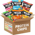 Wilde Chips Protein Variety Pack front view showing 12 individual bags.