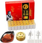 Uloveido 10-Year Purity Moxibustion Kit front view showing 54 rolls and copper burner.