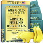 Matykos forehead and under eye wrinkle patches set with 26 golden sachets