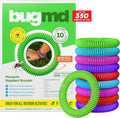 BugMD mosquito repellent bracelets 10 pack front view