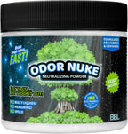Odor Nuke Bedside Commode Deodorizer front view 17.6 Ounce professional urine odor neutralizer powder container