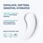 Project 701 urea foot cream packaging showing key ingredients ceramides and peptides
