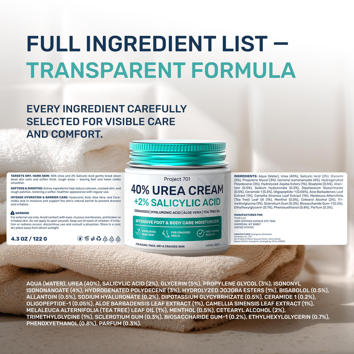 Urea cream for feet tube being packed into a gym bag showing convenient travel size