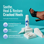 Footlogix Cracked Heel Formula usage instructions and ingredient label view