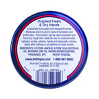 Blue Goo footwear moisturizer jar showing label details for hydrating dry heels and elbows