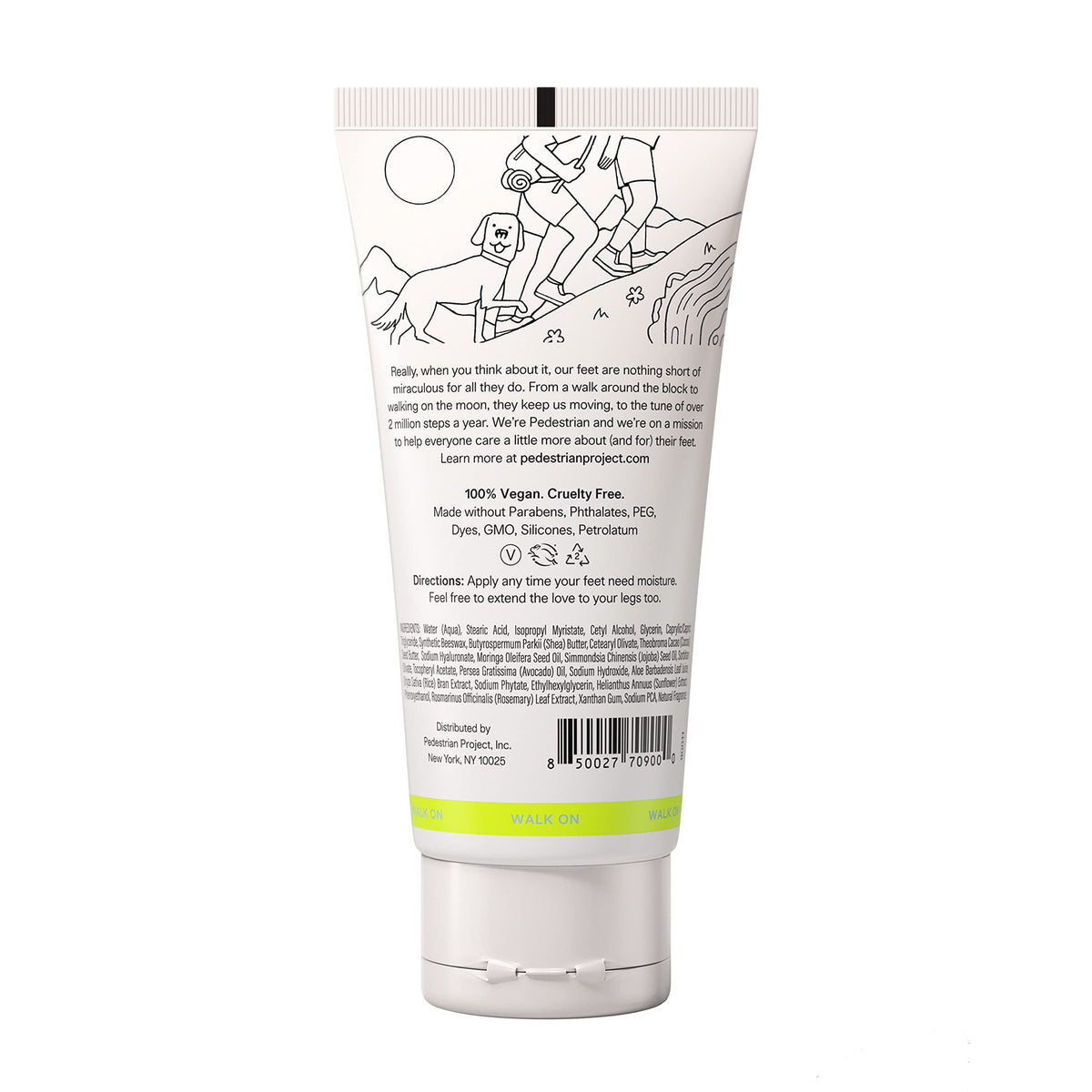 Pedestrian Project Walker's Cream daily moisturizer for calluses side profile