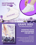 Side view of the secure ankle strap design on the SULADEC moisturizing sock mask