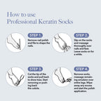 Chemical free foot mask ingredients highlighting vitamin E and urea benefits.