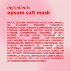 Rear label display of Onyx Professional anti swelling foot mask highlighting magnesium sulfate