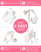 Dermatologist tested cruelty free hand mask gloves for skin repair