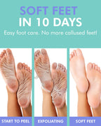 Packaging of Dermal foot mask showing 3 pairs of exfoliating booties.