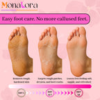 Close up view of the peach scented natural fruit extract foot socks package
