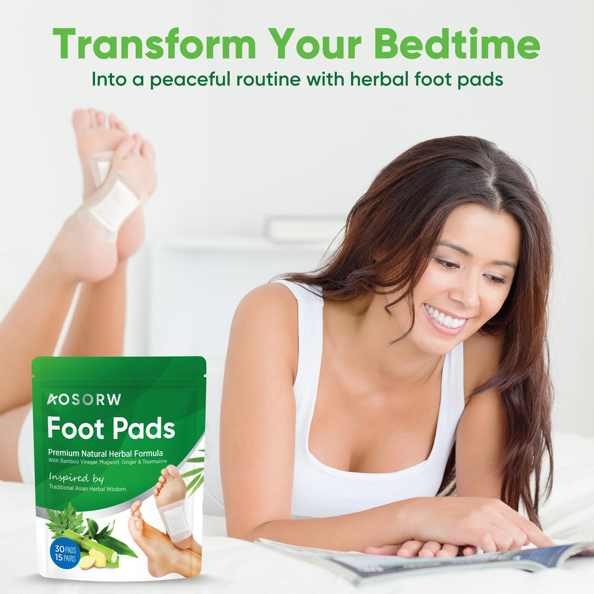 Imported AOSORW foot patches detailing instructions and safety guidelines.