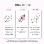 Side view of the 10 pairs bulk packaging for Koelf rose petal intensive moisturizing socks.