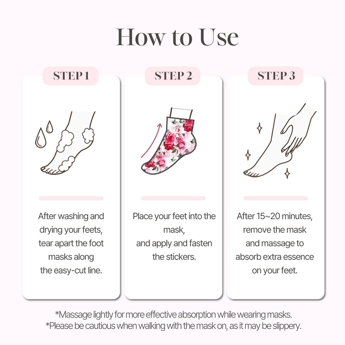 Side view of the 10 pairs bulk packaging for Koelf rose petal intensive moisturizing socks.