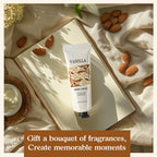 Body and Earth Love natural plant fragrance hand lotion collection arranged neatly in premium gift packaging